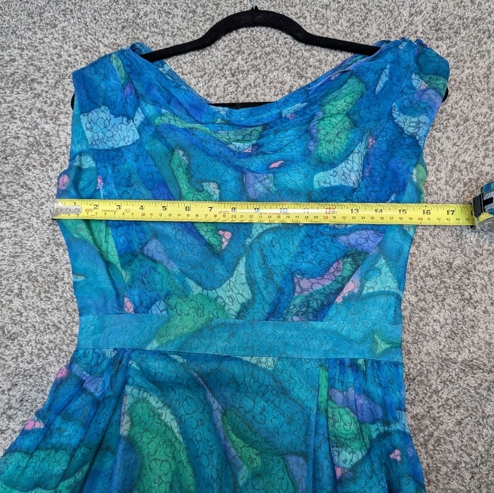 Vintage 1950s Handmade Silk Dress with Jacket - Picture 7 of 9